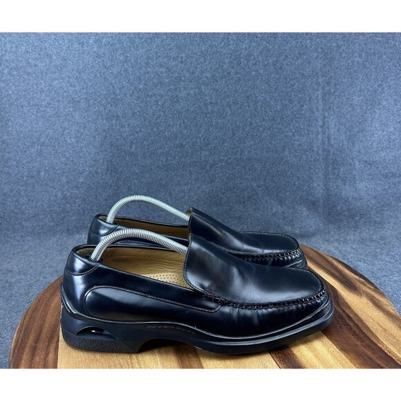 Cole Haan Shoes Mens 10 M NikeAir Moc Toe Driving Loafers C01074 Black Slip On - Picture 1 of 10